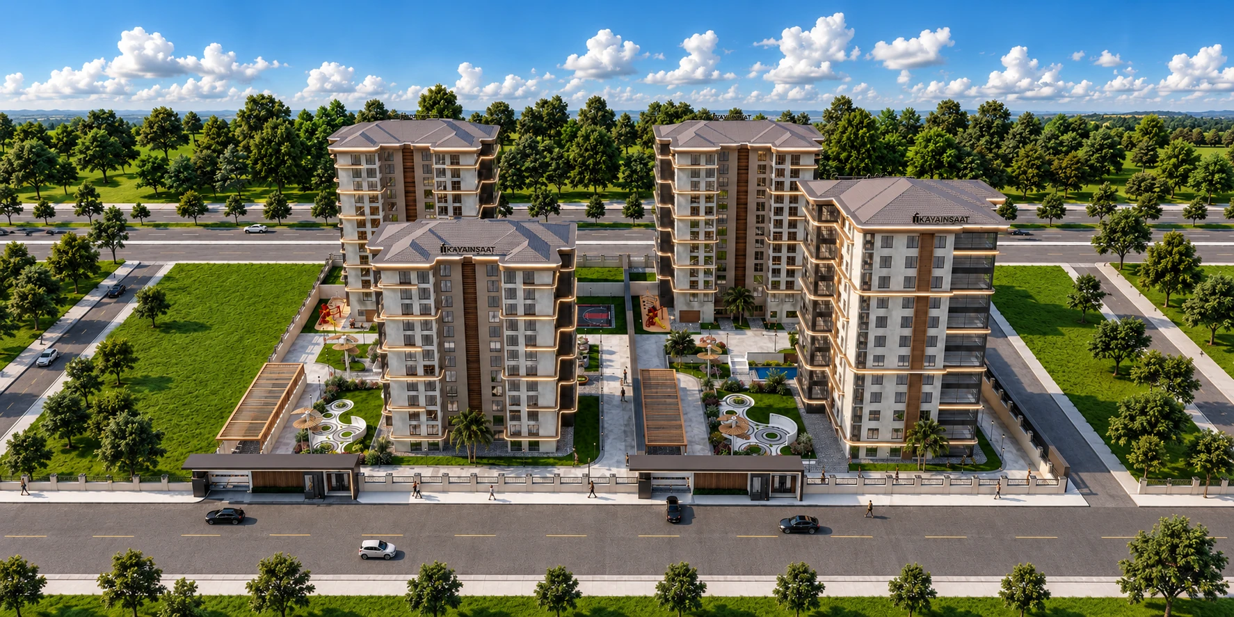 Kaya Prime ve Kaya Deluxe projelerinin birlikte görüldüğü render